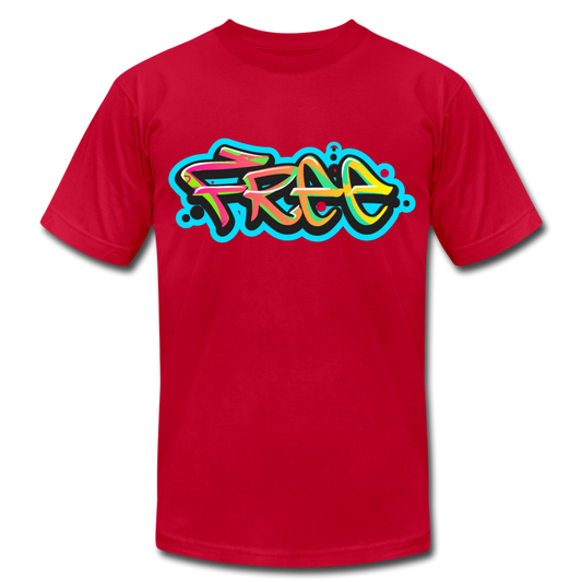 Free Graffiti T-Shirt - red