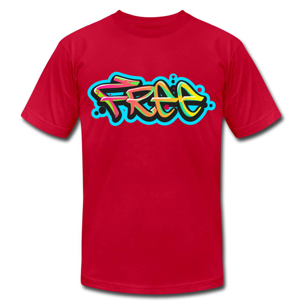 Free Graffiti T-Shirt - red