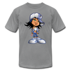 Hipster Cartoon Girl T-Shirt - slate