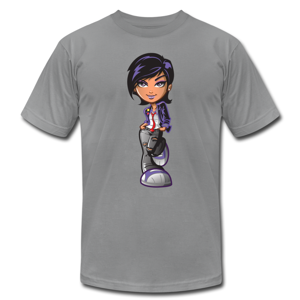 Cartoon Girl T-Shirt - slate