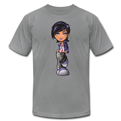 Cartoon Girl T-Shirt - slate