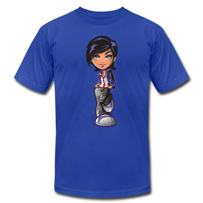 Cartoon Girl T-Shirt - royal blue