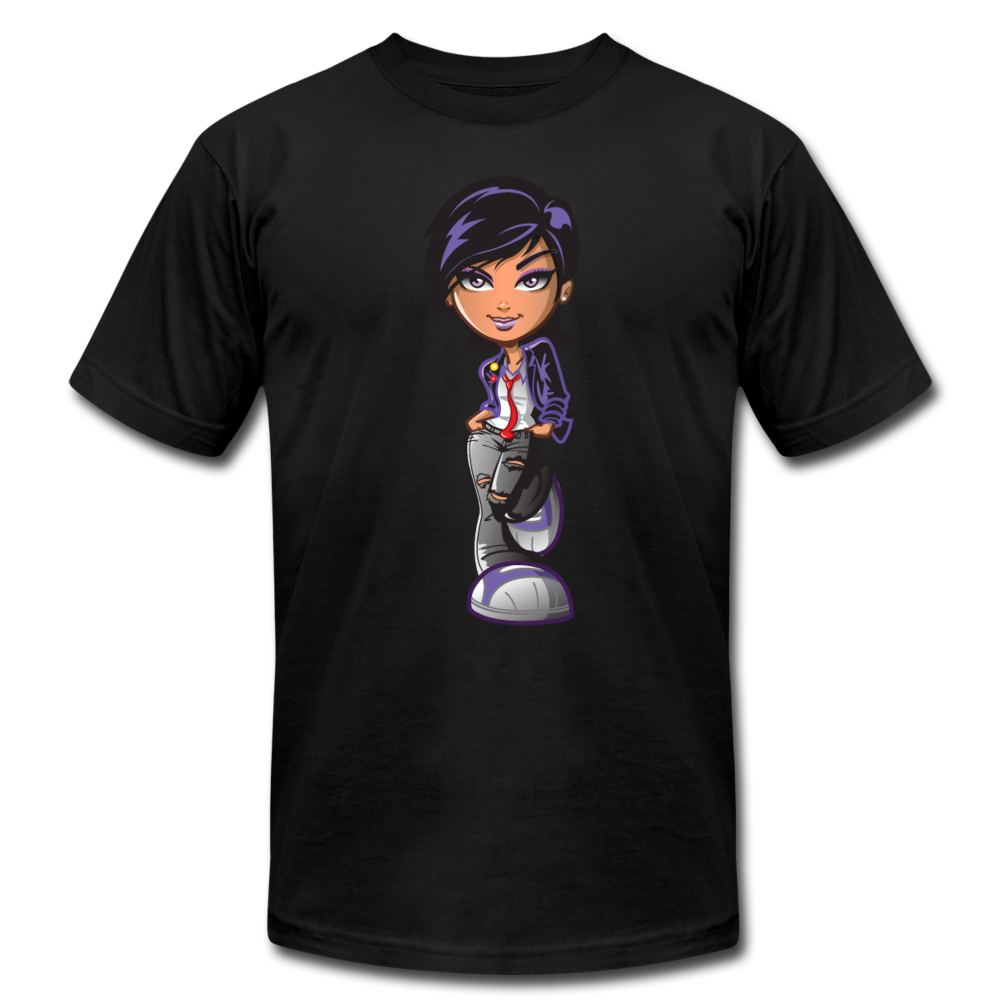 Cartoon Girl T-Shirt - black