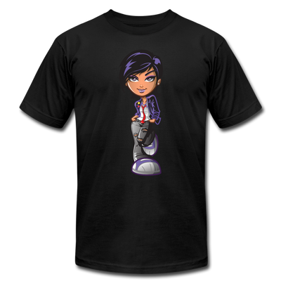 Cartoon Girl T-Shirt - black