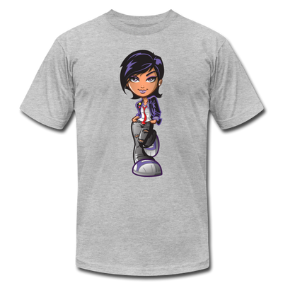 Cartoon Girl T-Shirt - heather gray
