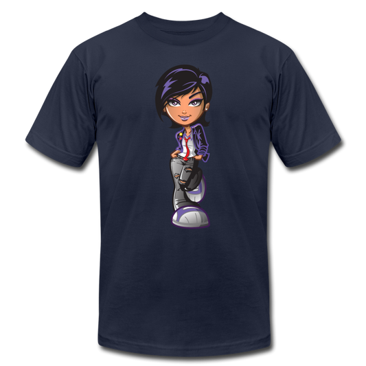 Cartoon Girl T-Shirt - navy