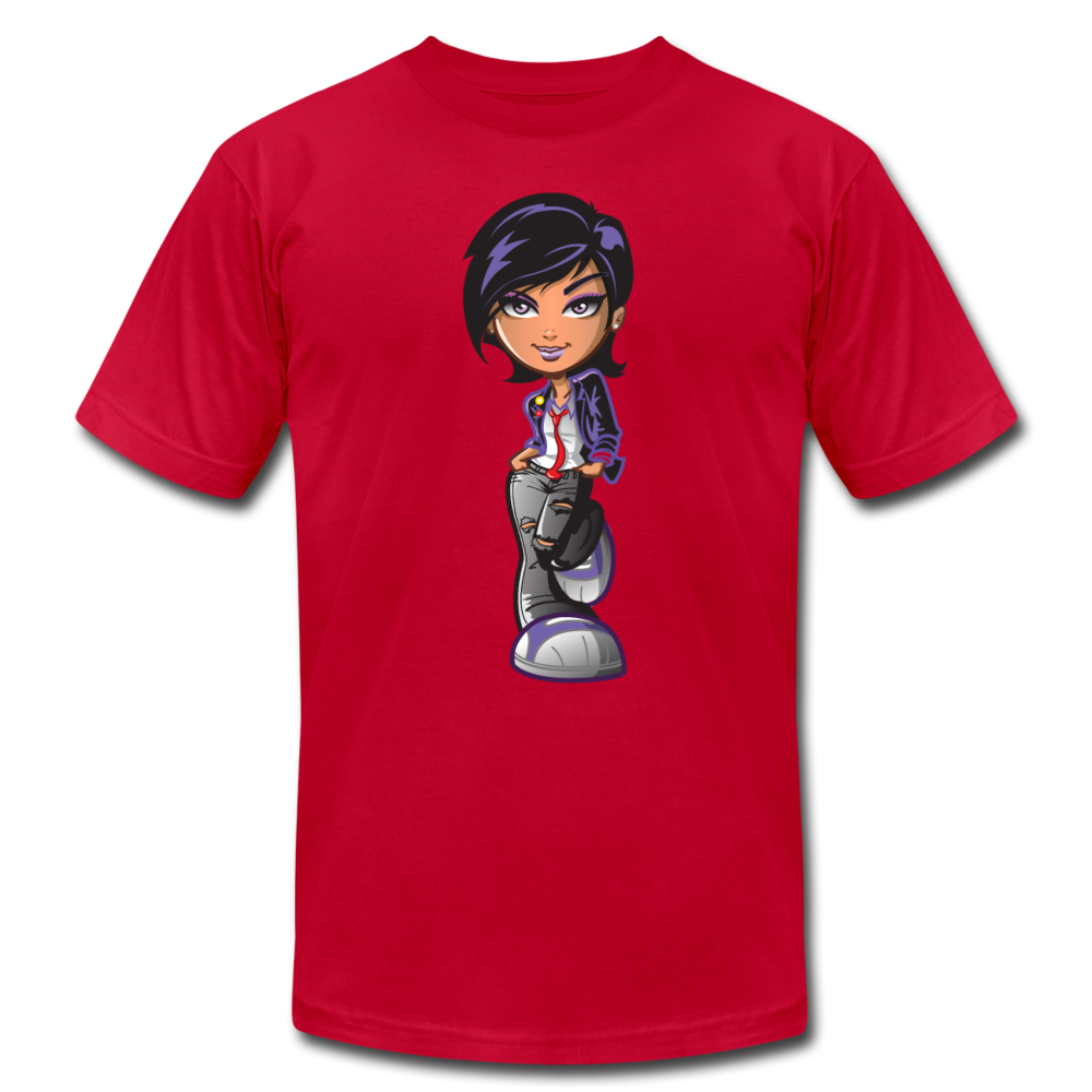 Cartoon Girl T-Shirt - red