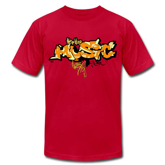 Hip Hop Music Graffiti T-Shirt - red