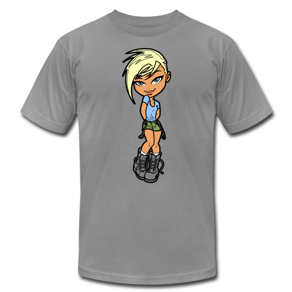 Cartoon Girl T-Shirt - slate