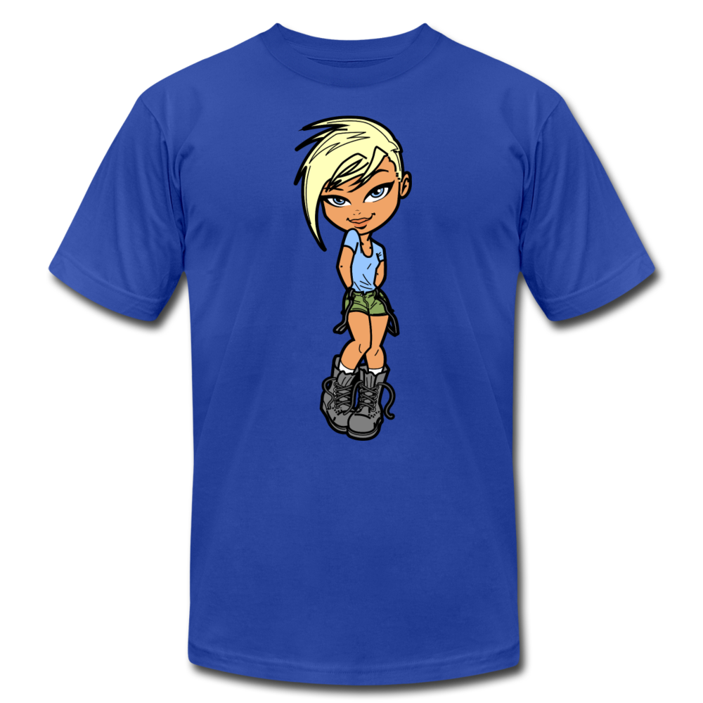 Cartoon Girl T-Shirt - royal blue