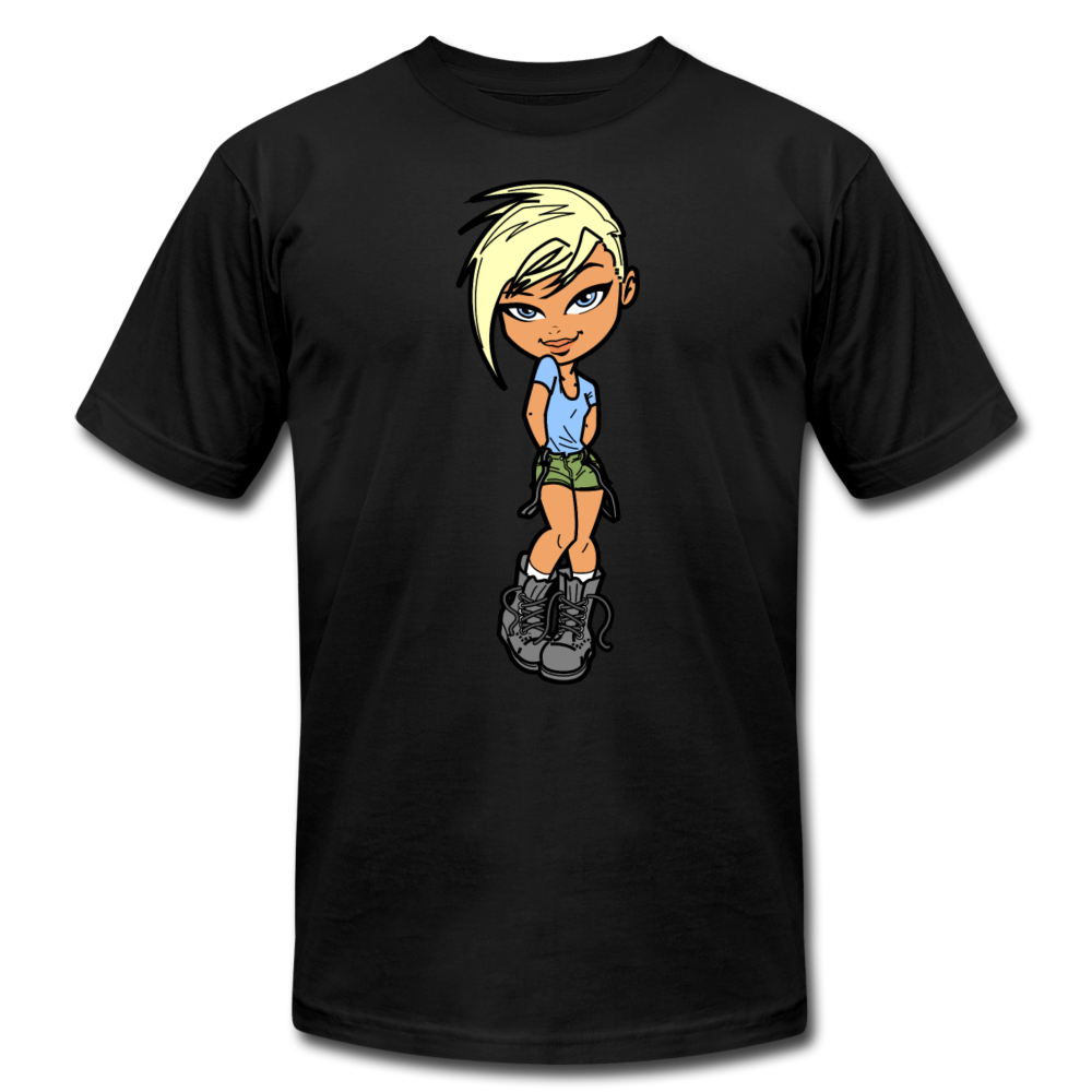 Cartoon Girl T-Shirt - black