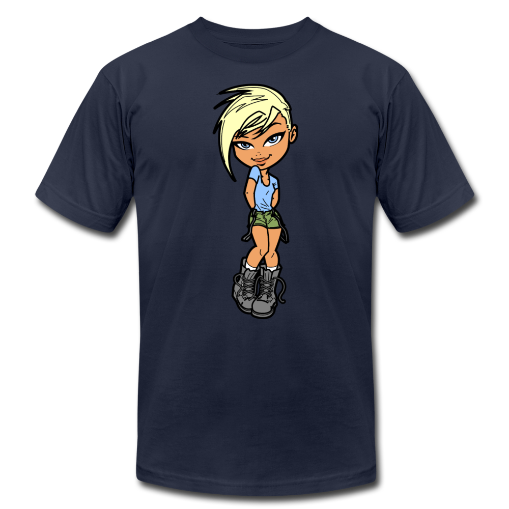 Cartoon Girl T-Shirt - navy