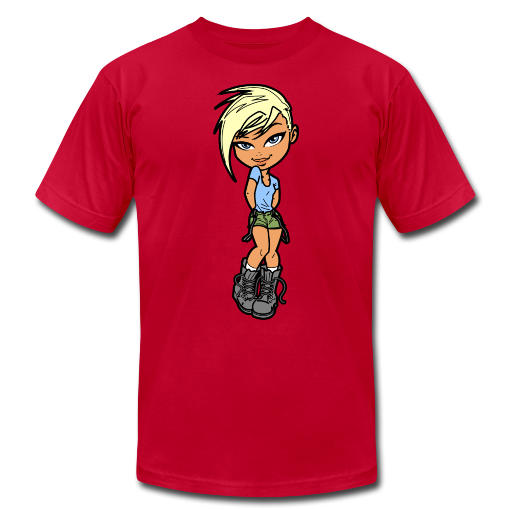 Cartoon Girl T-Shirt - red