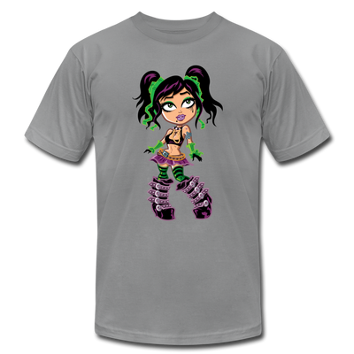 Cartoon Girl T-Shirt - slate