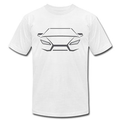 Racing Car Outline T-Shirt - white