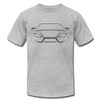 Racing Car Outline T-Shirt - heather gray