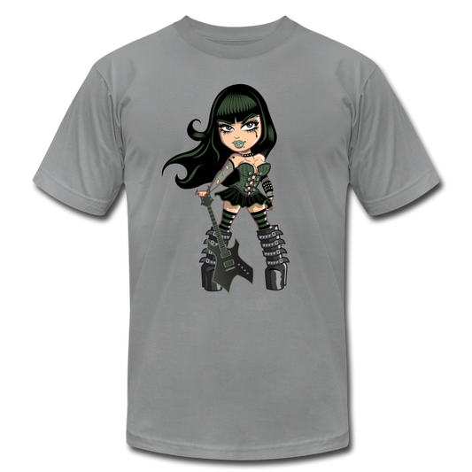 Badass Guitar Girl T-Shirt - slate