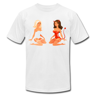 Angel & Devil Girls Cartoon T-Shirt - white