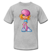 Cartoon Girl T-Shirt - heather gray