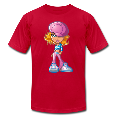 Cartoon Girl T-Shirt - red