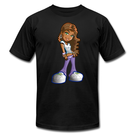 Cartoon Girl T-Shirt - black