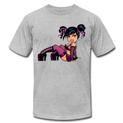 Cartoon Girl T-Shirt - heather gray