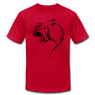 Tribal Maori Jungle Cat T-Shirt - red