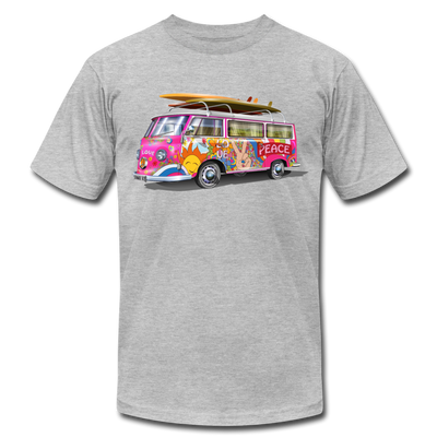 Hippie Bus T-Shirt - heather gray