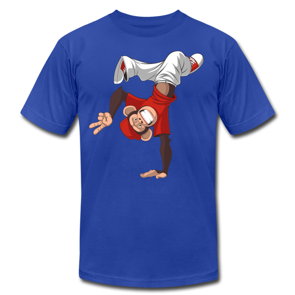 Monkey Hand Stand T-Shirt - royal blue
