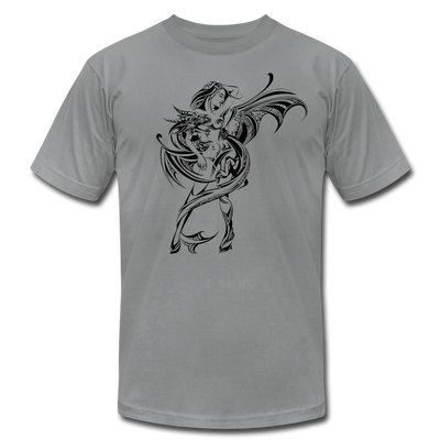 Tribal Maori Dragon Girl T-Shirt - slate
