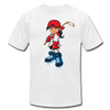 Hockey Girl Cartoon T-Shirt - white