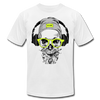 Bearded Skull Headphones T-Shirt - white