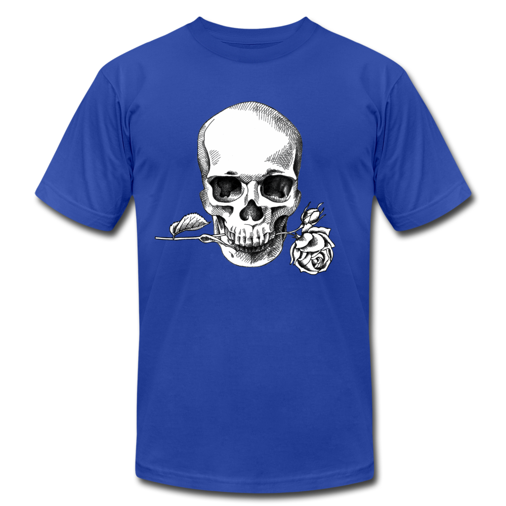 Skull Rose T-Shirt - royal blue