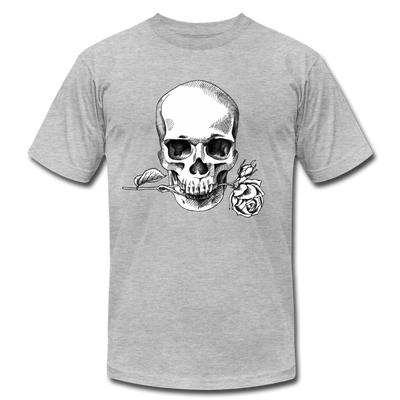 Skull Rose T-Shirt - heather gray