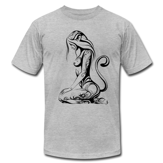 Tribal Maori Girl T-Shirt - heather gray