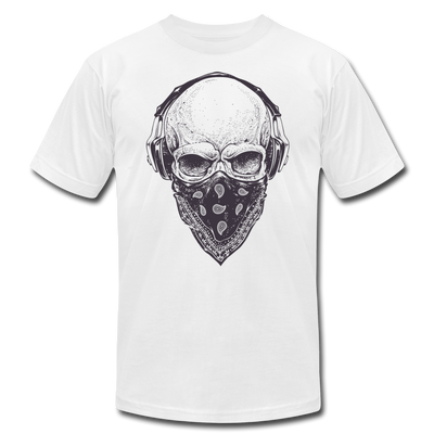 Skull Bandanna Headphones T-Shirt - white