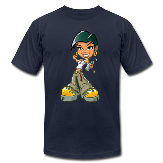 Cartoon Girl T-Shirt - navy