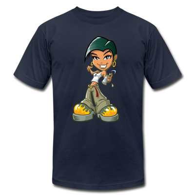 Cartoon Girl T-Shirt - navy