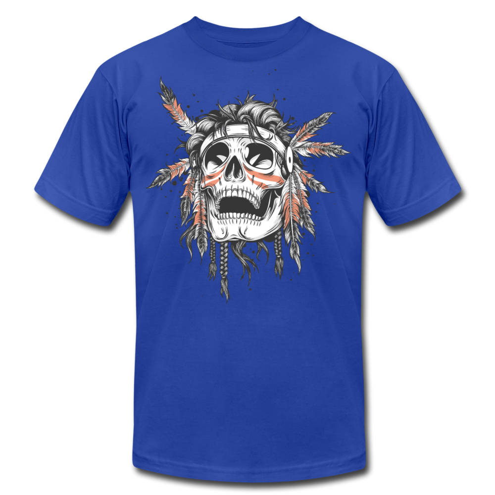 Indian Skull T-Shirt - royal blue