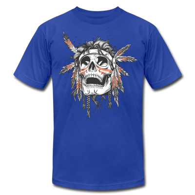 Indian Skull T-Shirt - royal blue