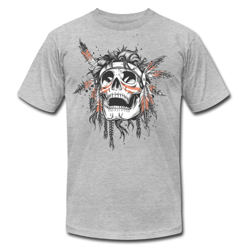 Indian Skull T-Shirt - heather gray