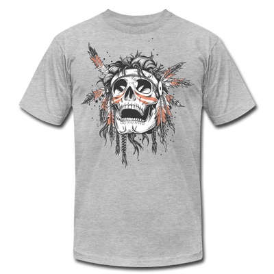 Indian Skull T-Shirt - heather gray