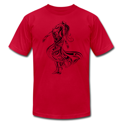 Tribal Maori Girl T-Shirt - red