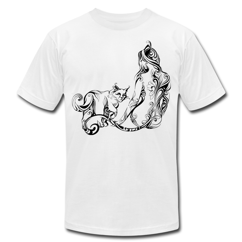 Tribal Maori Cat Women T-Shirt - white