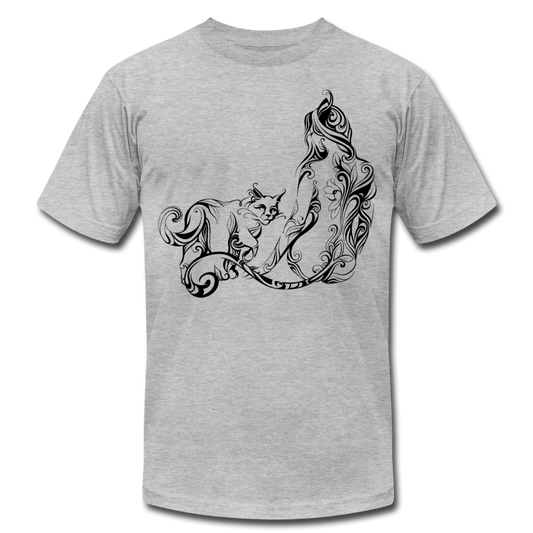 Tribal Maori Cat Women T-Shirt - heather gray