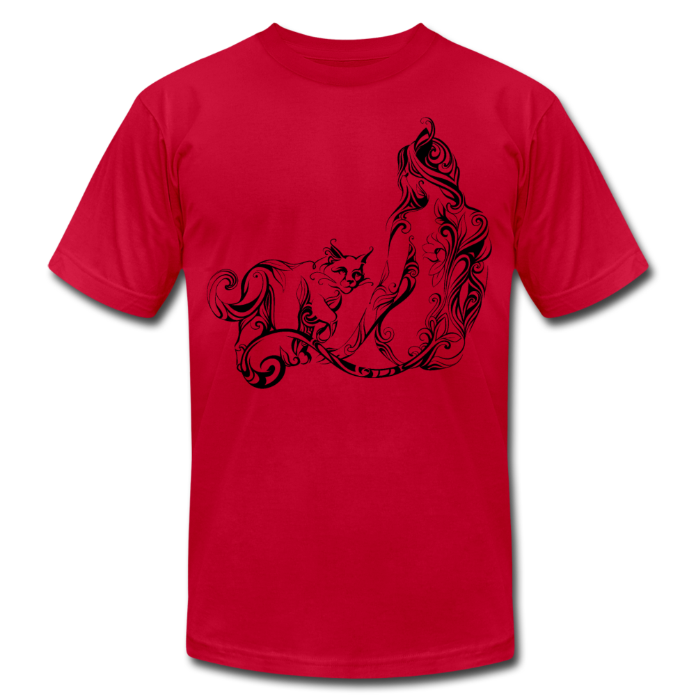 Tribal Maori Cat Women T-Shirt - red