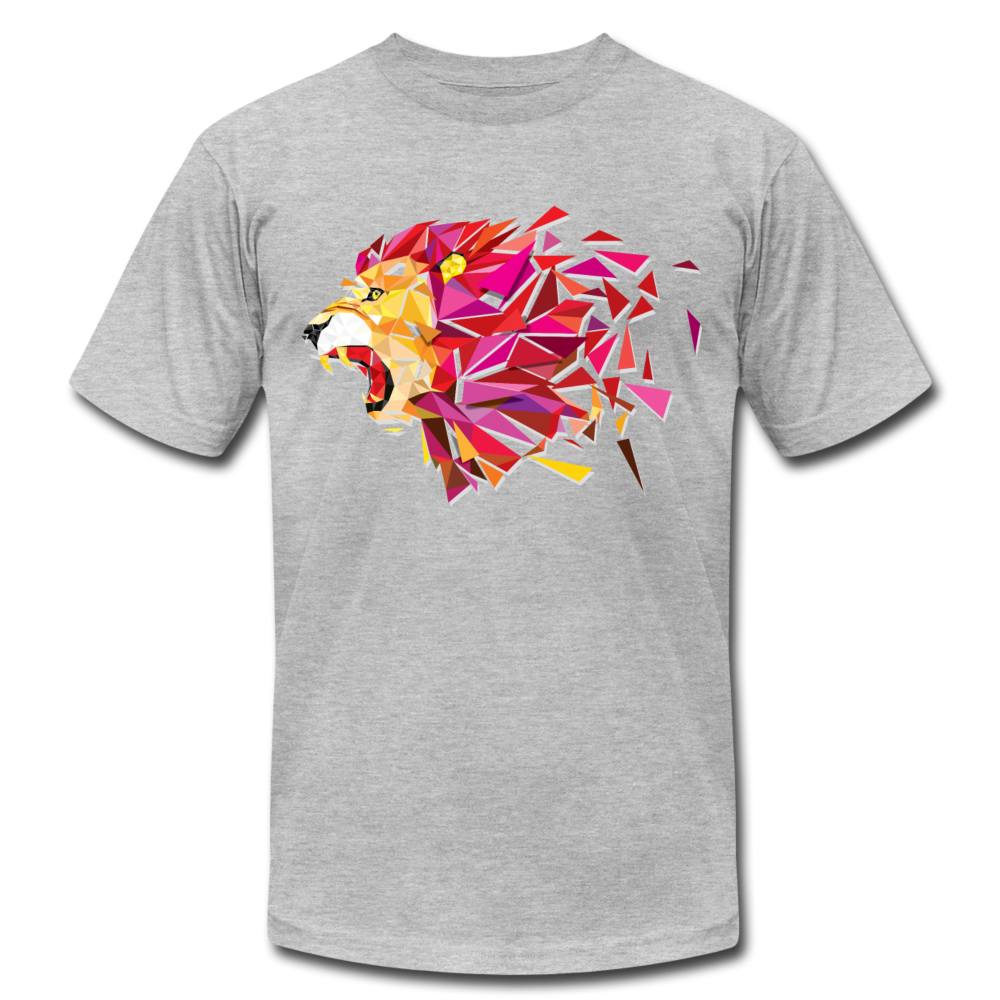 Abstract Lion T-Shirt - heather gray