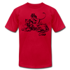 Tribal Maori Jungle Cat Woman T-Shirt - red