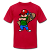 Skater Boy Cartoon T-Shirt - red
