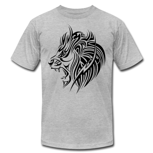 Tribal Maori Lion T-Shirt - heather gray